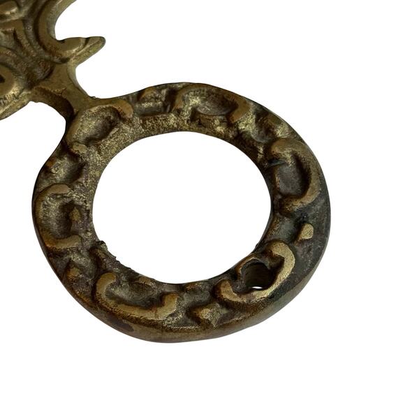 Vintage Floral Tapestry Bell Pull 54" Wall Hanging Brass Hardware Victorian Era - Picture 7 of 16